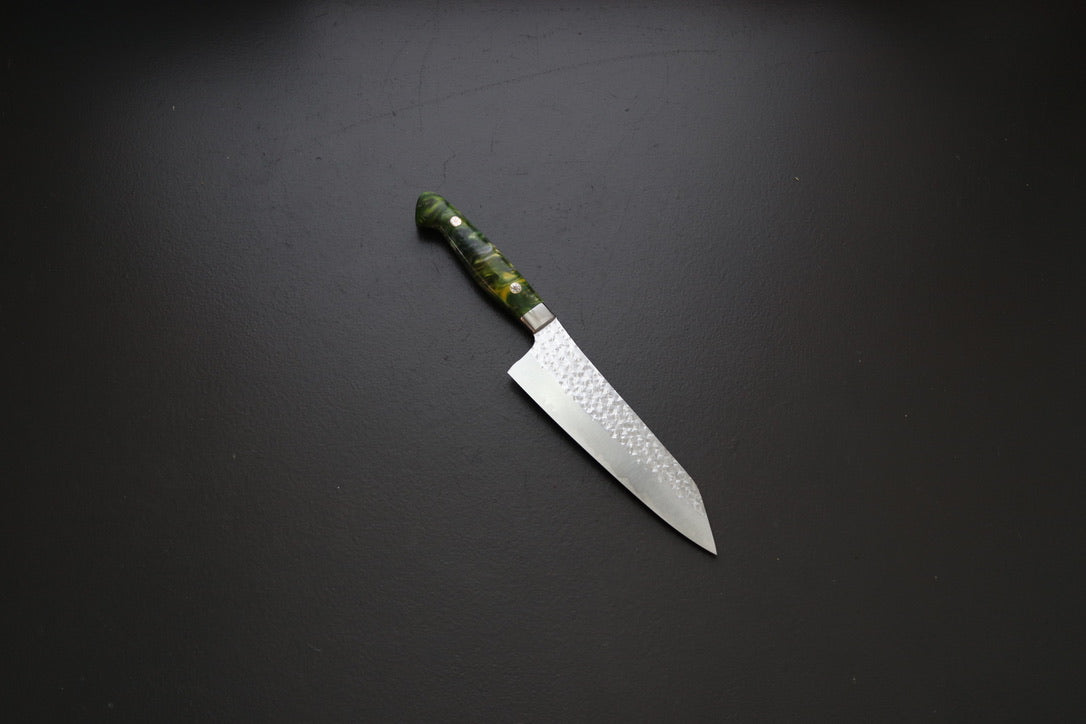 Yu Kurosaki Senko Santoku 165mm W/Custom Acrylic Handle - Thecooksedges