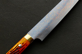 Takeshi Saji VG10 Rainbow Damascus Sujihiki 240mm - Thecooksedges