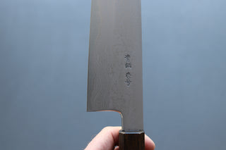 Yoshikazu Tanaka Blue1 Damascus Gyuto 240mm w/Black Oak Handle - Thecooksedges