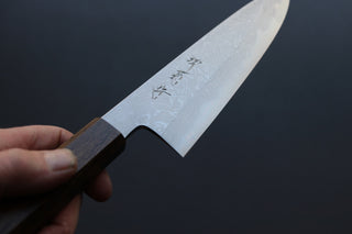Yoshikazu Tanaka Blue1 Damascus Gyuto 240mm w/Black Oak Handle - Thecooksedges