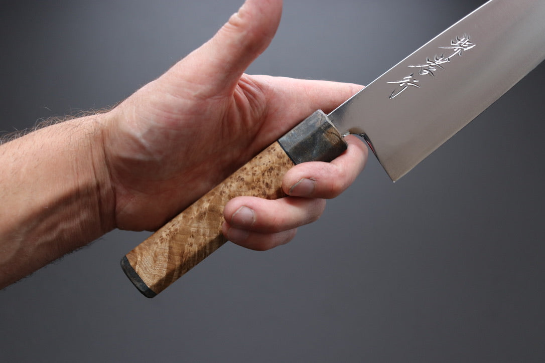 Sakai Takayuki SRS-15 Santoku 165mm custom handle - Thecooksedges