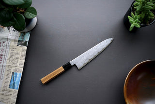 Nakagawa x Myojin Blue #1 Damascus Gyuto 210mm - Thecooksedges