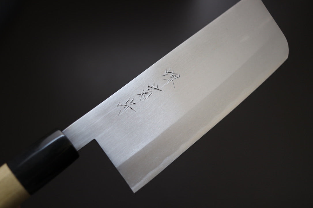 Sakai Kikumori x Yoshikazu Tanaka Gokujyo Nakiri 165mm - Thecooksedges