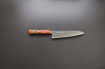 Shigeki Tanaka Migaki Aogami#2 Gyuto 210mm w/Custom Handle - Thecooksedges