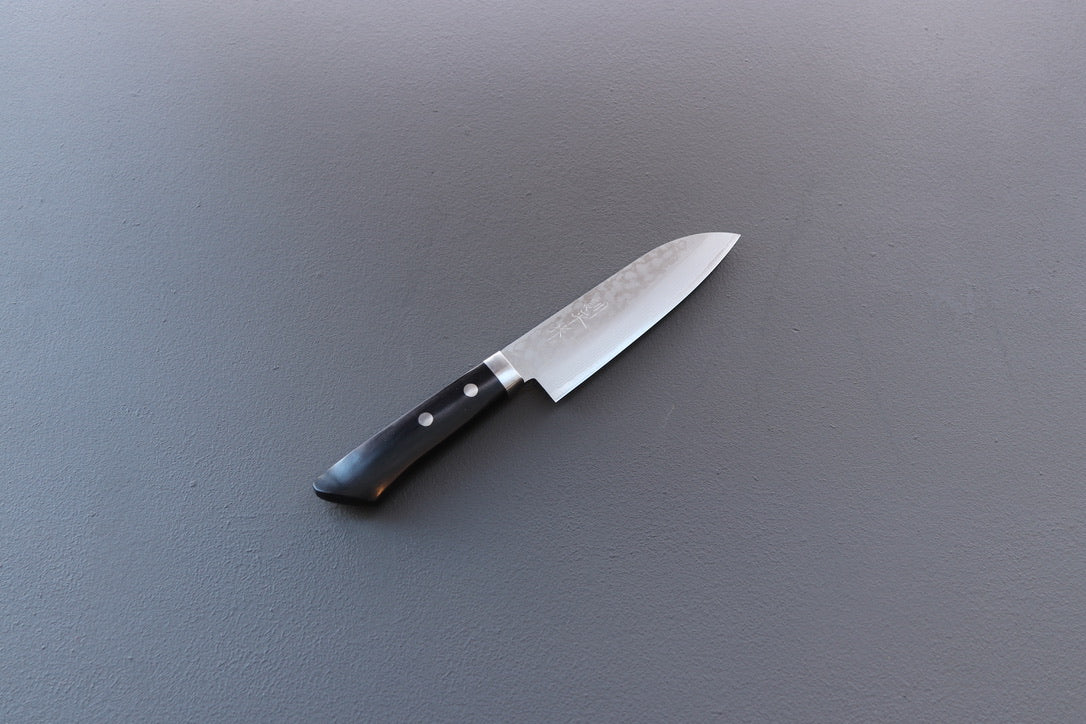 Masutani Damascus Ko-Santoku 130mm - Thecooksedges