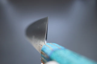 Shigeki Tanaka Migaki Aogami#2 Gyuto 210mm w/Custom Handle - Thecooksedges