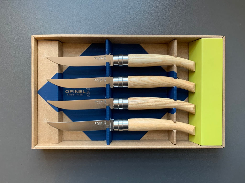 Opinel ash wood steak knives - Thecooksedges
