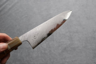 Hatsukokoro Hyomon Damascus Gyuto 210mm - Thecooksedges