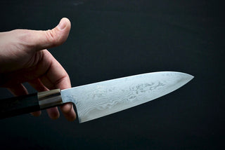 Komorebi Damascus Blue #1 Santoku 180mm - Thecooksedges
