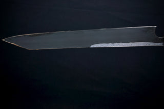 Nigara Hamono Anmon Kurozome Left Handed Kiritsuke Yanagiba 330mm - Thecooksedges