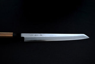 Sakai Kikumori White#1 Damascus Kiritsuke Yanagiba 300mm - Thecooksedges