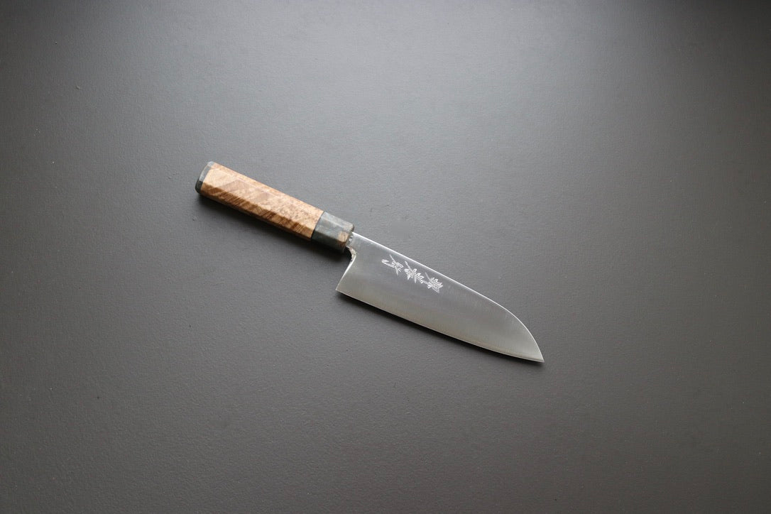 Sakai Takayuki SRS-15 Santoku 165mm custom handle - Thecooksedges
