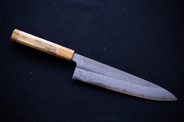 Yoshikazu Tanaka White#1 Damascus Gyuto 240mm w/Spalted Maple Handle - Thecooksedges