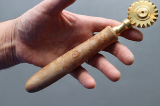 Brass Pasta Cutter w/ Custom Burl Handle - Thecooksedges