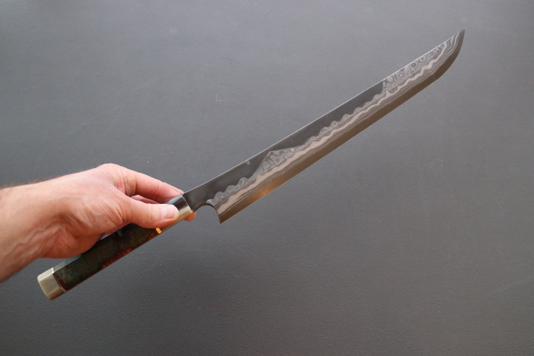 Nigara Hamono "Troll Killer" Sakimaru Yanagiba 330mm - Thecooksedges