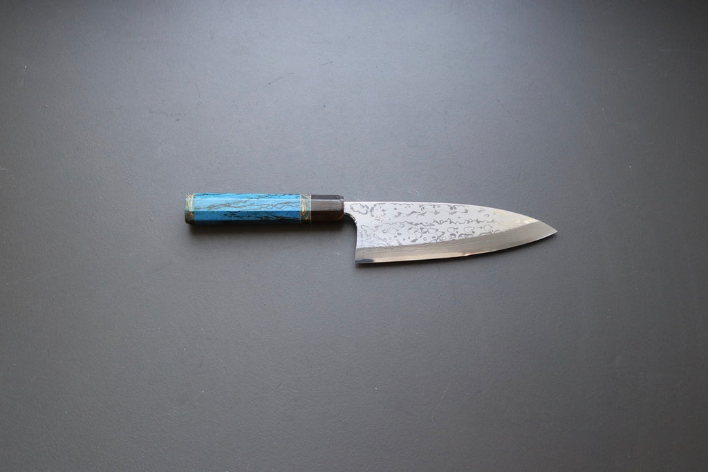 Yauji Yoshihiro Damascus Deba 180mm - Thecooksedges