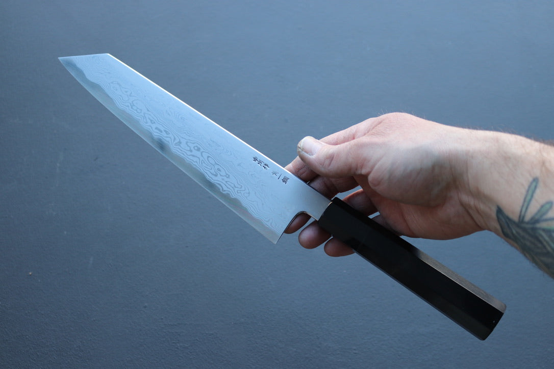 Nakagawa x Myojin Blue #1 Damascus Kiritsuke Gyuto 240mm - Thecooksedges