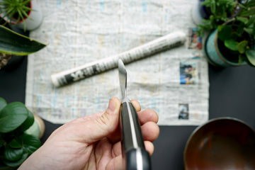 Hayabusa Damascus HAP40 Santoku 180mm - Thecooksedges