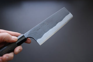 Kaji-bei Suminagashi Kurouchi Nakiri 165mm - Thecooksedges