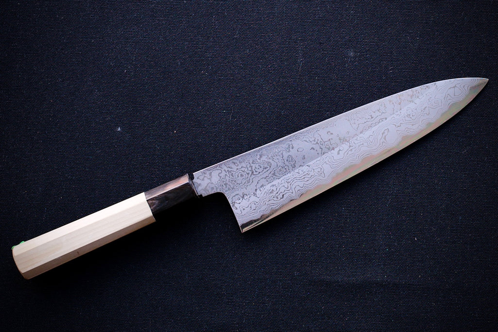 Yoshikazu Tanaka White#1 Damascus Gyuto 210mm - Thecooksedges