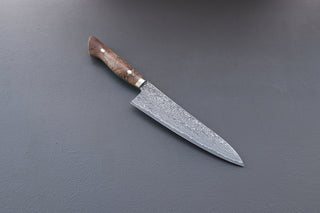 Shigeki Tanaka R2 Damascus  Gyuto 210mm Western Handle - Thecooksedges