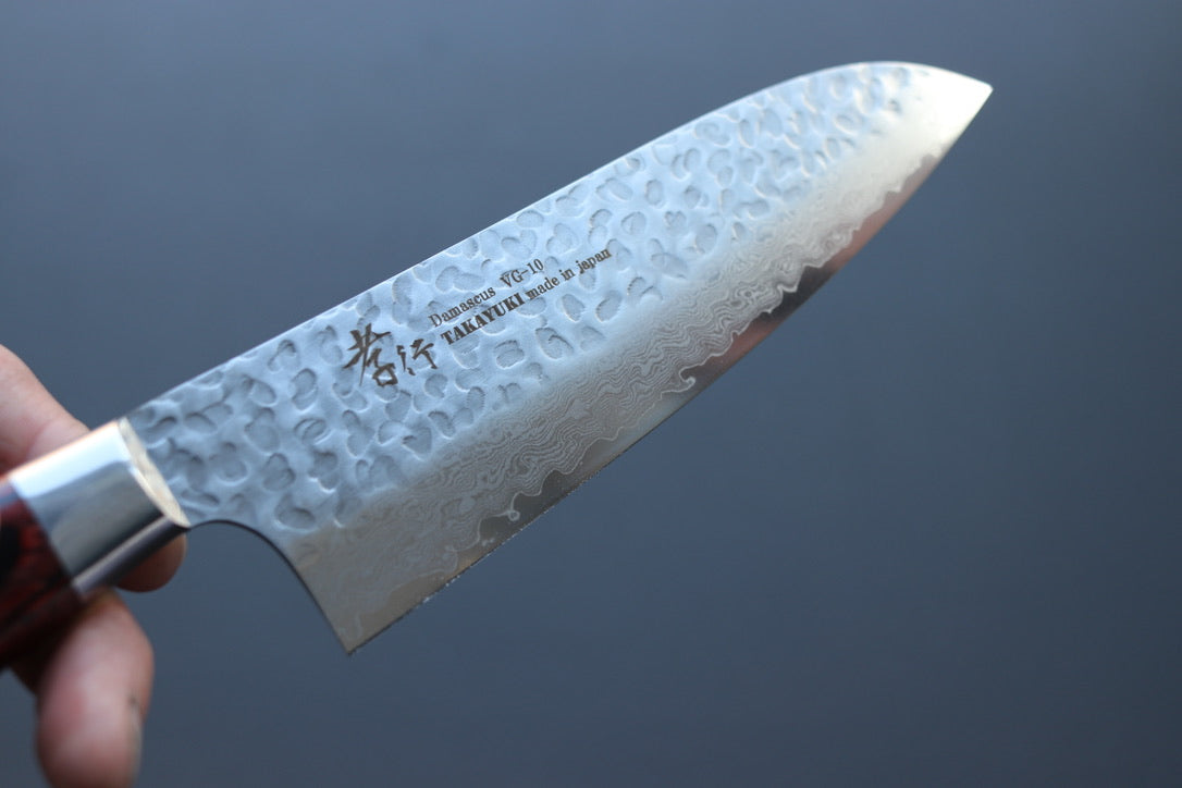 Sakai Takayuki 33 Layer Damascus Santoku 160mm - Thecooksedges