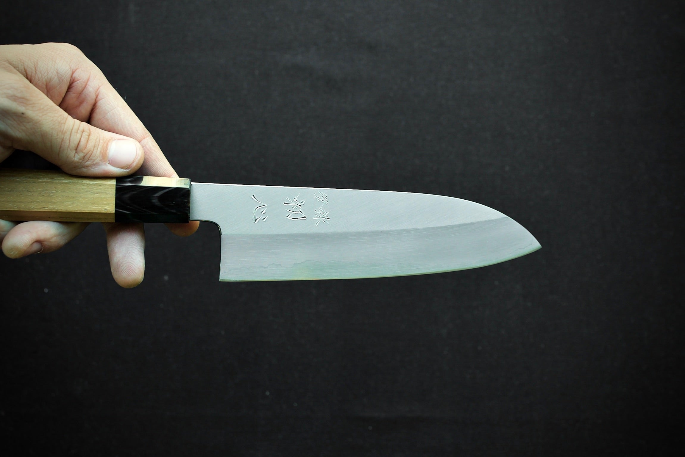 Nakagawa Hamono Ginsan Santoku 180mm - Thecooksedges