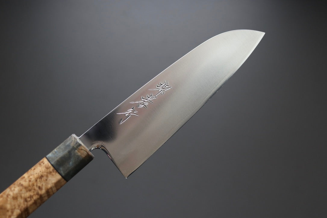 Sakai Takayuki SRS-15 Santoku 165mm custom handle - Thecooksedges