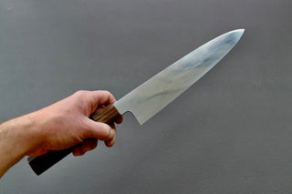 Yoshikazu Ikeda Oil Quenched Honyaki White #3 Gyuto 240mm - Thecooksedges
