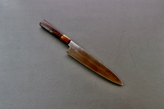 Yoshikazu Ikeda Oil Quenched Honyaki White #3 Gyuto 240mm - Thecooksedges