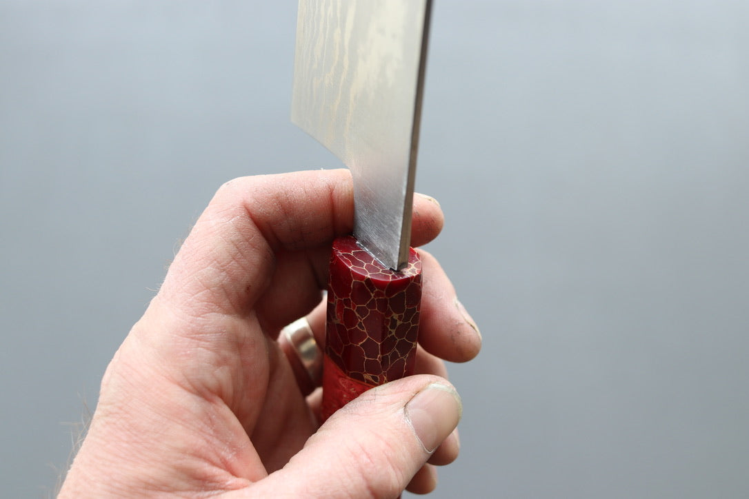Shigeki Tanaka VG10 Damascus Gyuto 240mm w/Custom Handle - Thecooksedges
