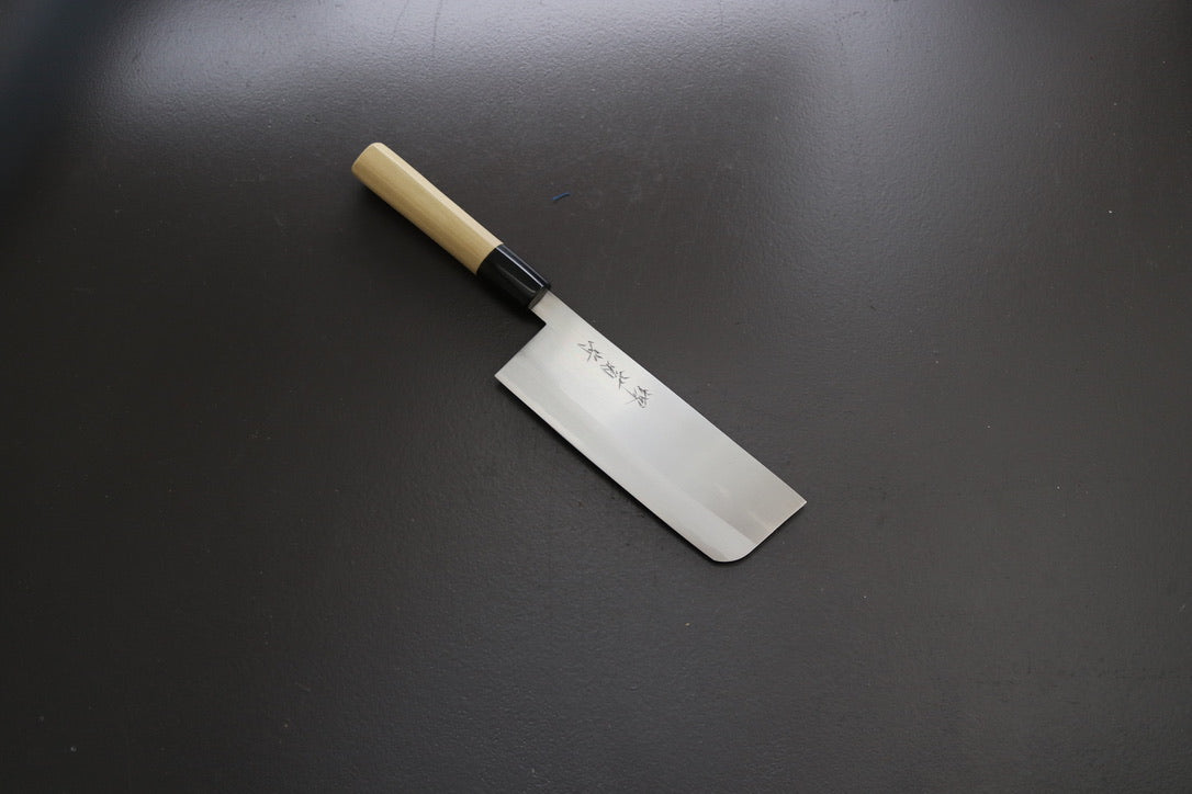 Sakai Kikumori x Yoshikazu Tanaka Gokujyo Nakiri 165mm - Thecooksedges