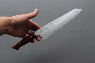 Yoshihiro Yauji Blue #2 Damascus Kiritsuke Gyuto 210mm - Thecooksedges