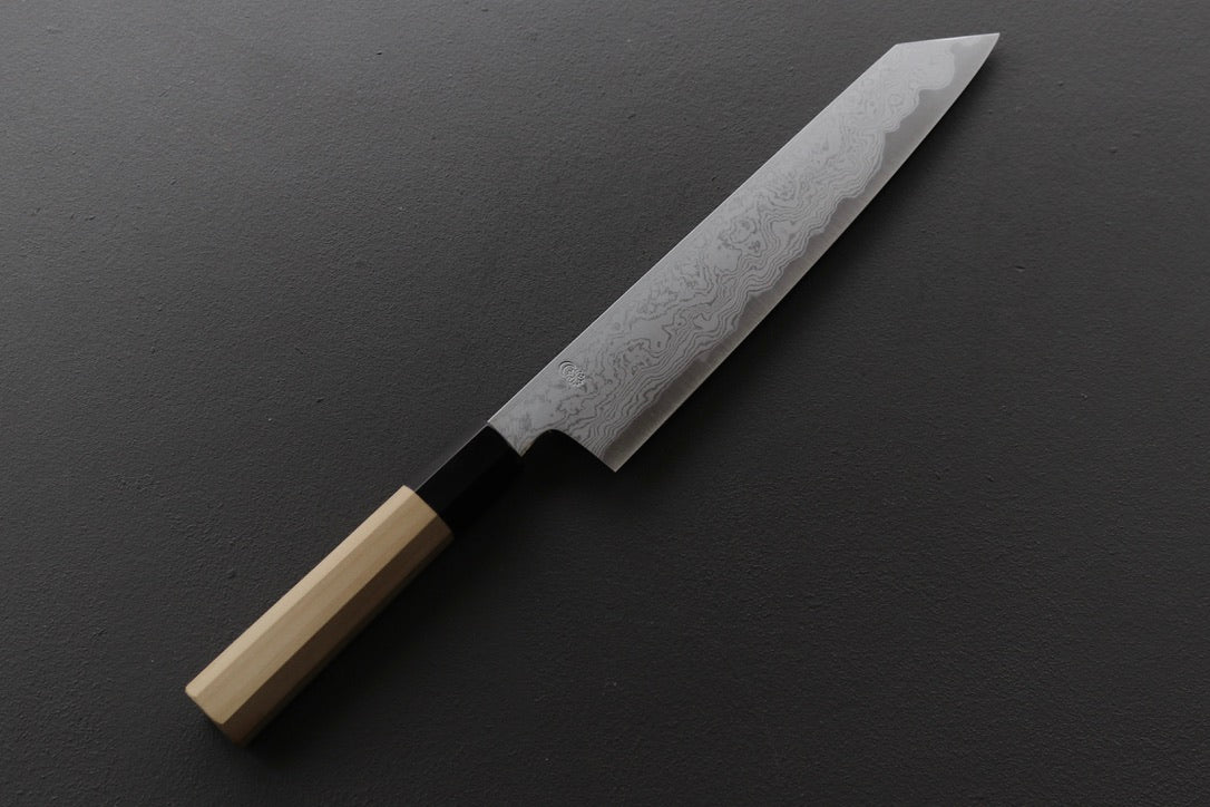 Sakai Kikumori Kikuzuki UZU Kiritsuke Gyuto 240mm - Thecooksedges