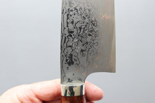 Yoshihiro Yauji Blue #2 Damascus Kiritsuke Gyuto 210mm - Thecooksedges