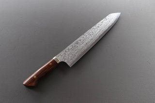 Yoshihiro Yauji Blue #2 Damascus Kiritsuke Gyuto 240mm - Thecooksedges