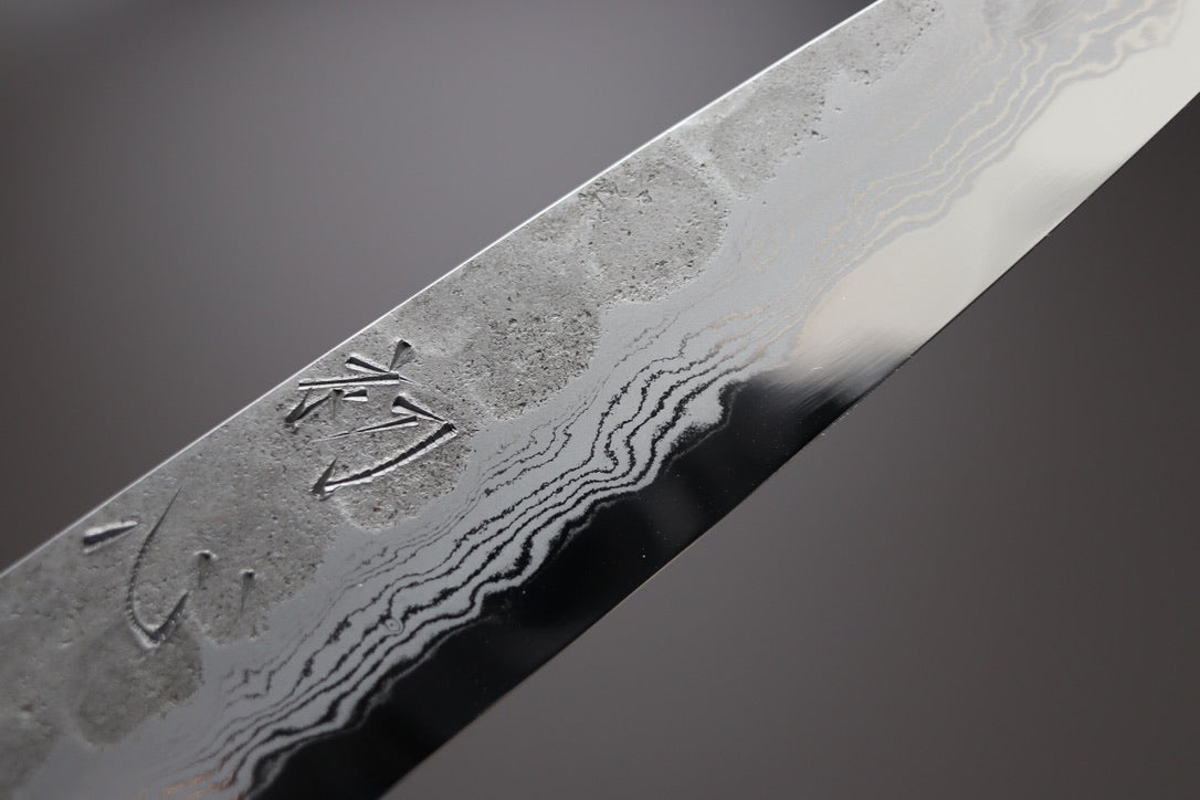 Hatsukokoro Inazuma AS Damascus Petty 150mm - Thecooksedges