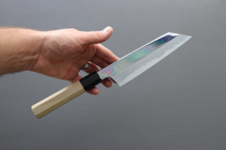 Sakai Kikumori CHOYO Kiritsuke Santoku 180mm - Thecooksedges