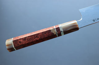 Nakagawa x Myojin Blue1 Damascus Sakimaru Sujihiki 390mm - Thecooksedges