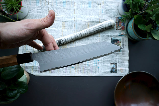 Nigara Hamono AS Tsuchime Kiritsuke Gyuto 240mm - Thecooksedges