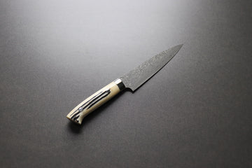 Takeshi Saji R2 Damascus Petty 150 Staghorn handle - Thecooksedges