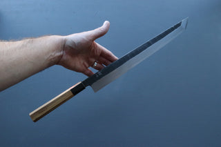 Hatsukokoro Single Bevel Kurouchi Sakimaru Yanagiba 330mm - Thecooksedges