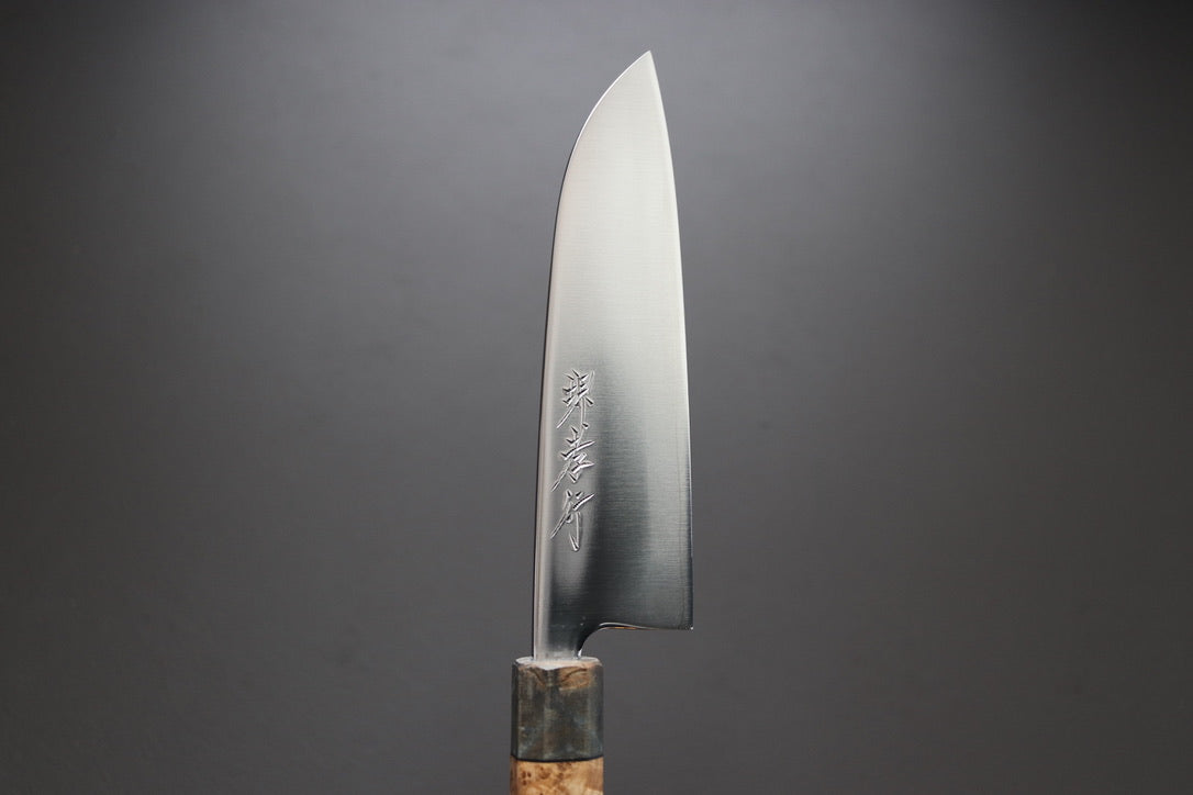 Sakai Takayuki SRS-15 Santoku 165mm custom handle - Thecooksedges
