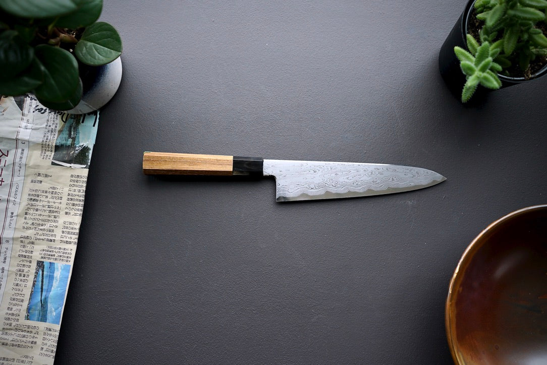 Nakagawa x Myojin Blue #1 Damascus Gyuto 210mm - Thecooksedges