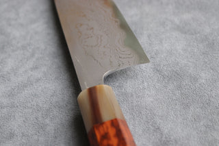 Hatsukokoro White#2 Damascus Santoku - Thecooksedges