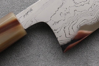 Hatsukokoro White#2 Damascus Santoku - Thecooksedges