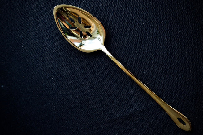 Gestura 00 Gold Slotted Kitchen Spoon - Thecooksedges