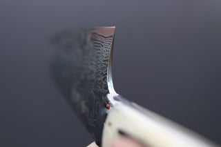 Takeshi Saji R2 Damascus Mirror Finish Bunka 180mm - Thecooksedges