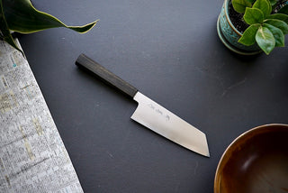 Sakai Kikumori Asagiri Kiritsuke Santoku 180mm - Thecooksedges