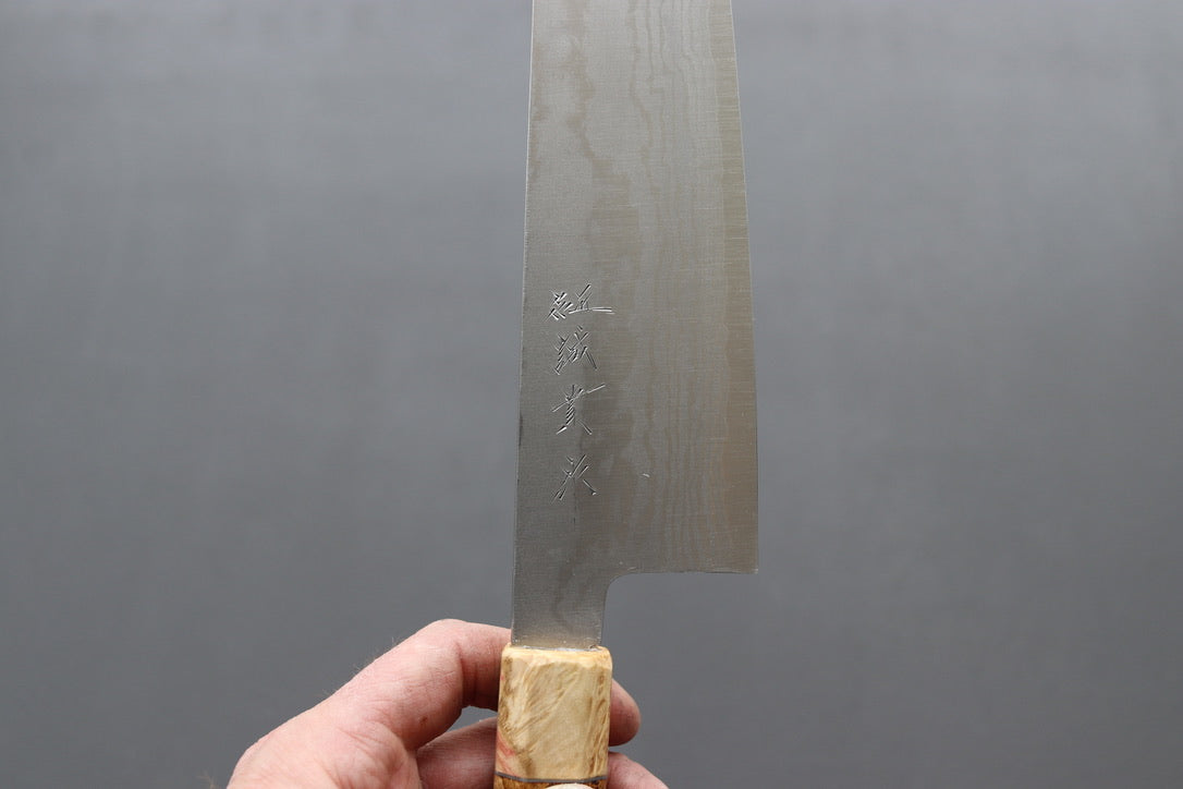 Shigeki Tanaka VG10 Damascus Gyuto 240mm w/Custom Handle - Thecooksedges